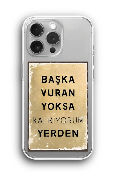 iPhone 14 Pro Uyumlu Baskılı Şeffaf Kılıf Kapak "Atarlı Söz"