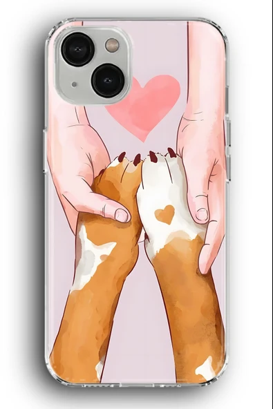 iPhone 15 Plus Uyumlu Baskılı Şeffaf Kılıf Kapak "Hayvansever"