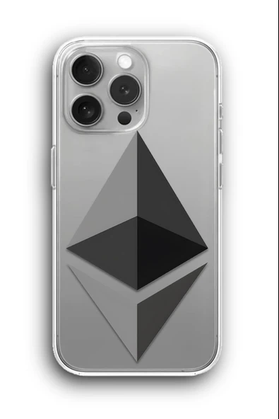 iPhone 16 Pro Uyumlu Baskılı Şeffaf Kılıf Kapak "Etherium"