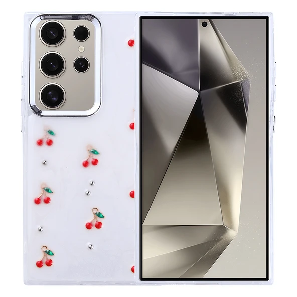 Galaxy S24 Ultra Kılıf Airbag Tasarımlı Simli Şeffaf Zore Kutup Kapak - Resim 3