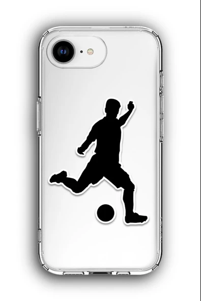 iPhone 16e Uyumlu Baskılı Şeffaf Kılıf Kapak "Şut Gol"