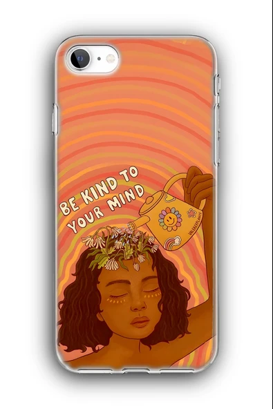 iPhone SE (2020,2022) Uyumlu Baskılı Şeffaf Kılıf Kapak "Kendine İyi Bak"