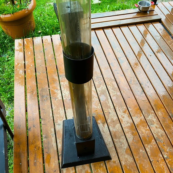 DUMANSIZ MİNİ FÜZE PELET SOBA 60 CM CAMLI - 5