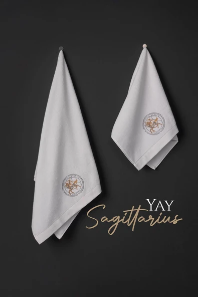 VAROL %100 MİCROCOTTON ÜST KALİTE HAVLU SETİ BURÇ NAKIŞLI - 9