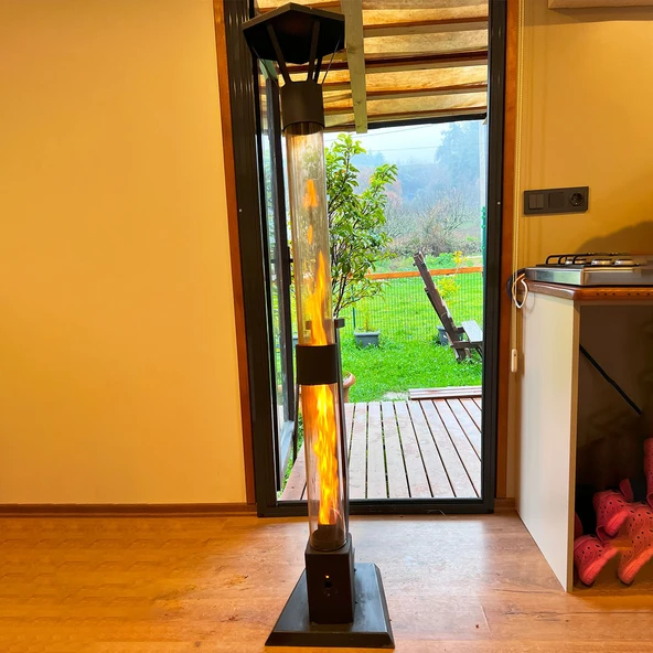 DUMANSIZ FÜZE-ROKET SOBA - PELET SOBASI 120 CM CAM - 3