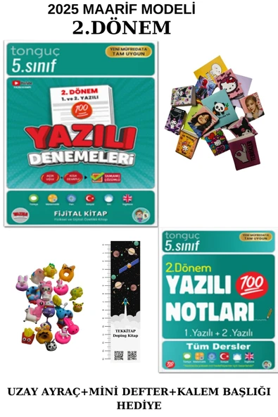Tonguç 5. Sınıf Yazılı Notları ve Yazılı Denmeleri  2. Dönem 1 ve 2. Yazılı (UZAY A.+MİNİ D.+KALEMB)