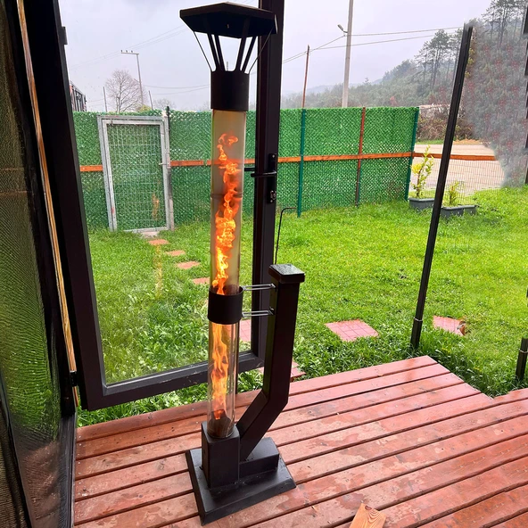 DUMANSIZ FÜZE-ROKET SOBA - PELET SOBASI 120 CM CAM - 3