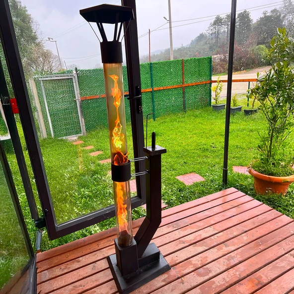DUMANSIZ FÜZE-ROKET SOBA - PELET SOBASI 120 CM CAM - 2
