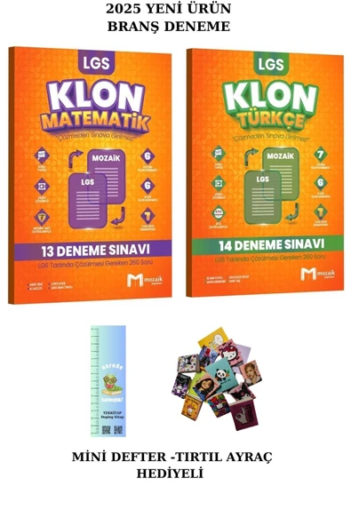 Mozaik 8. Sınıf Klon MATEMATİK -TÜRKÇE Branş Deneme Seti 2 KİTAP(TIRTIL A.+MİNİ D. )2025 - 4