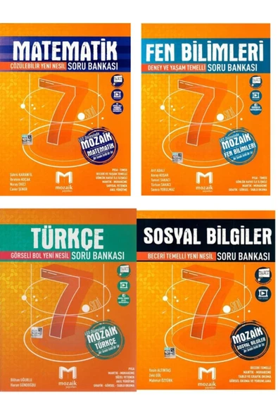 Mozaik 7. Sınıf Soru Bankası Seti (matematik -türkçe -fen -sosyal)