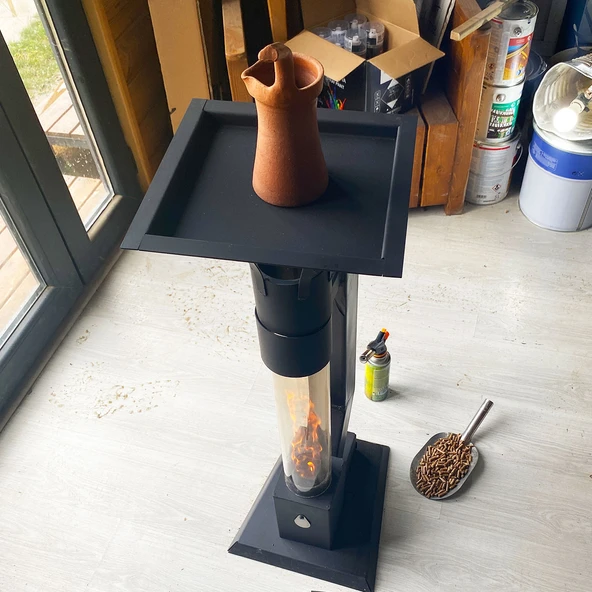 FÜZE SOBA TEPSİ APARATI İLE BİRLİKTE KESTANE, KAHVE, ÇAYDANLIK, TAVA KOYULABİLİR - 3