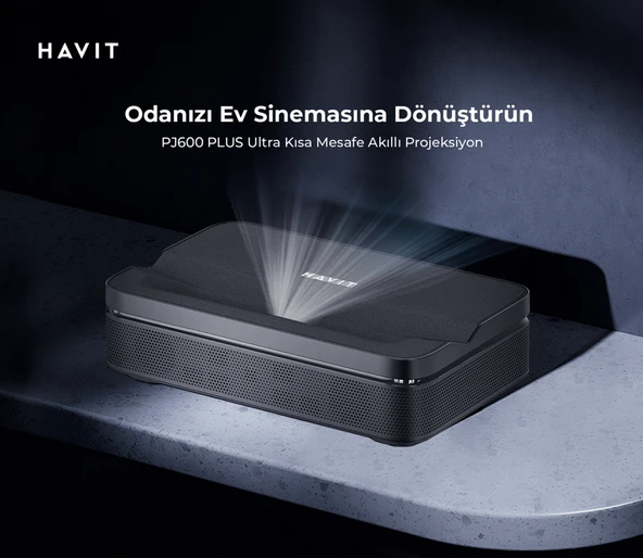 HAVIT PJ600 PLUS 600 ANSI Lümen BATARYALI FULL HD Google TV'li Ultra Kısa Mesafe Projeksiyon - 4