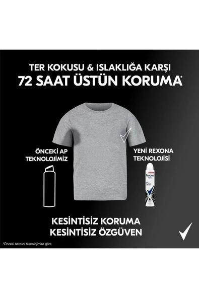Rexona Kadın Deodorant Invisible Black White 6 x 200 ml - 7