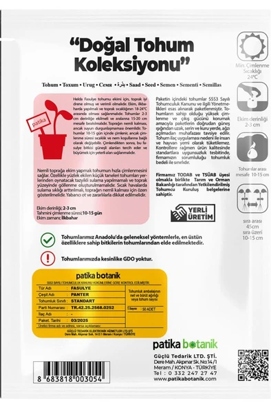 50 Adet Helda Taze Fasulye Tohumu - Resim 3