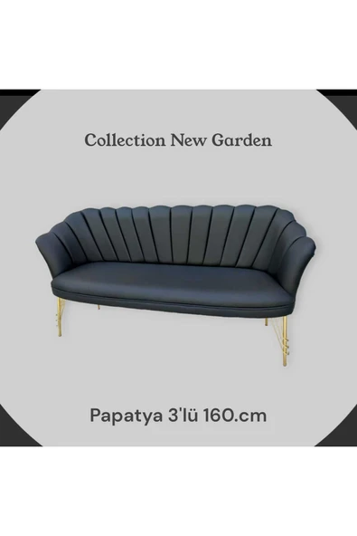 GARDEN HOUSE  3 Lü Deri Ofis Koltuğu Kafe Koltuğu Bekleme Salonu Koltuğu Çay Seti Koltuk Cafe Koltuğu Berjer