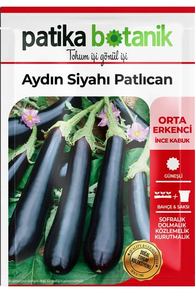 200 Adet Aydın Siyahı Patlıcan Tohumu - 2