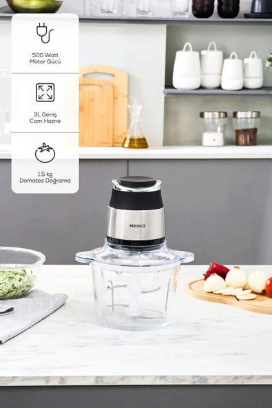 Karaca Megablend 3L Ultra Geniş Cam Hazneli İnox Doğrayıcı - 2