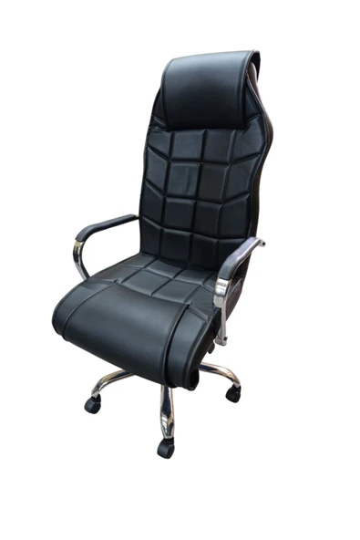 GARDEN HOUSE 4 Tekli Siyah Deri Berjer ve Makam Koltuğu - Ofis, Bekleme, Kuaför Takımı - 3