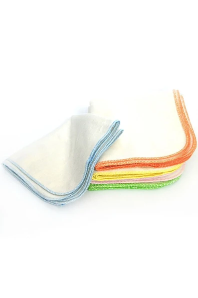 SAFEMOM %100 Pamuk Penye Bebek Ağız Mendili, Kusmuk Bezi, 25x25 Cm - 10'lu Paket - 3