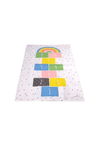 SAFEMOM 90x145 Aktivite Bebek Çocuk Oyun Halısı, Oyun Matı, Çocuk Odası Halısı - Seksek - 3