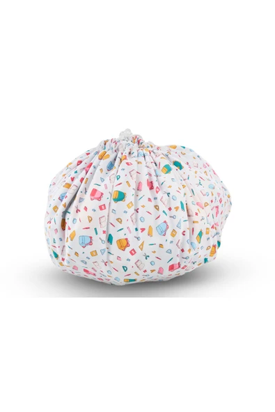 SAFEMOM Bebek, Çocuk Oyuncak Bohçası, Bebek Oyun Halısı, Çift Taraflı, 90 cm - 7