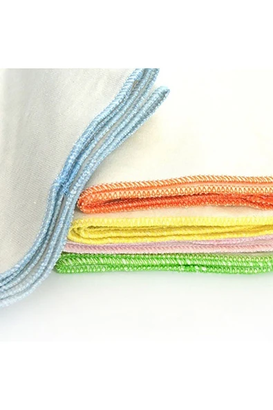 SAFEMOM %100 Pamuk Penye Bebek Ağız Mendili, Kusmuk Bezi, 25x25 Cm - 10'lu Paket - 4