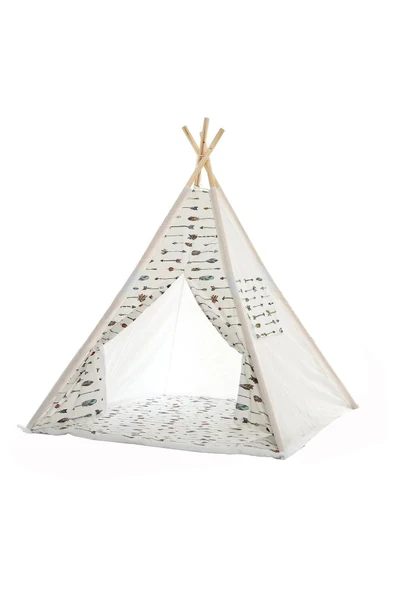 SAFEMOM Ahşap Kızılderili Çocuk Oyun Çadırı - Arrow - 2