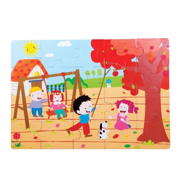 Çocuk 1277-CS Chiva, Sonbahar Ahşap Yer Puzzle - 2