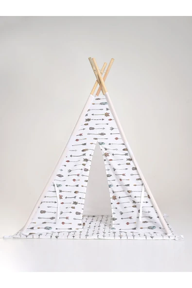 SAFEMOM Ahşap Kızılderili Çocuk Oyun Çadırı - Arrow - 7