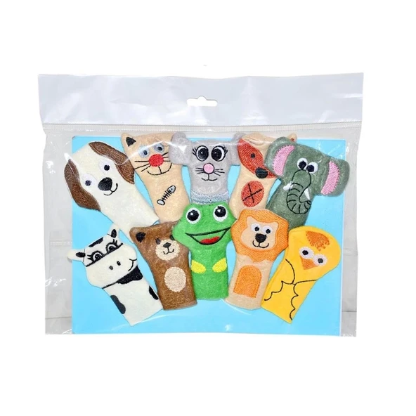 Çocuk AND-5086  Hayvanlar Parmak Kukla Seti 10'lu - Resim 3