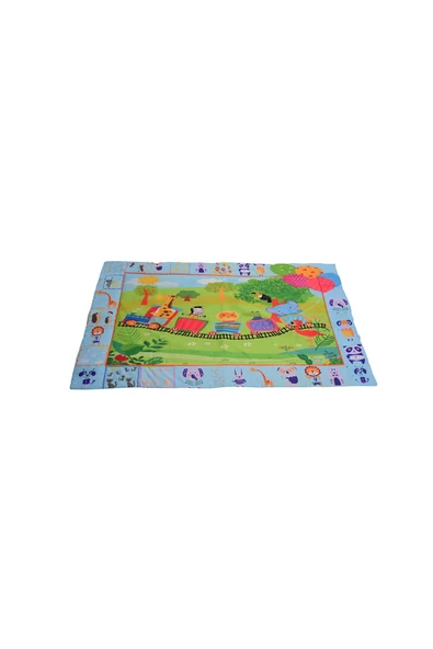 SAFEMOM Sevimli Hayvanlar Bebek Çocuk Oyun Matı, 90x145 Cm Oyun Halısı, Bebek Halısı, Aktivite Halısı, - 4
