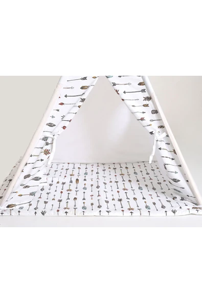 SAFEMOM Ahşap Kızılderili Çocuk Oyun Çadırı - Arrow - 8