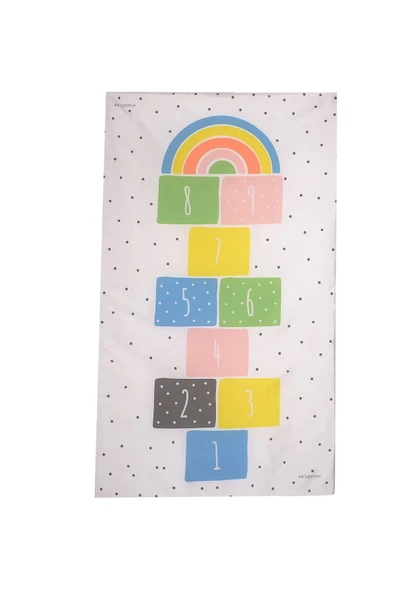 SAFEMOM 90x145 Aktivite Bebek Çocuk Oyun Halısı, Oyun Matı, Çocuk Odası Halısı - Seksek - 2