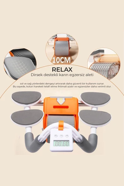 Dirsek Destekli Mekik, Karın Egzersiz Aleti - 6