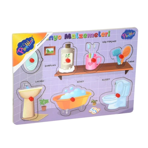 Çocuk 296/297 Onyıl, Ahşap Tutmalı Banyo Malzemeleri - 3
