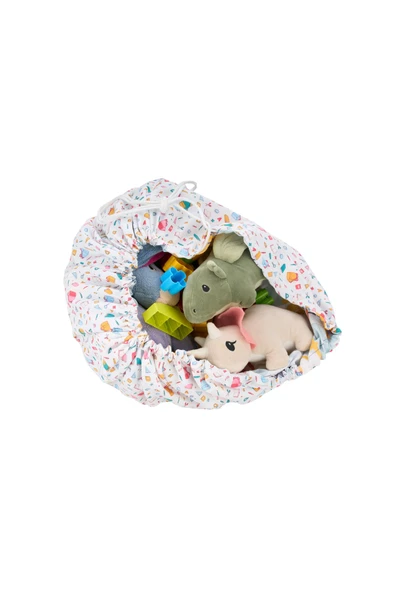 SAFEMOM Bebek, Çocuk Oyuncak Bohçası, Bebek Oyun Halısı, Çift Taraflı, 90 cm - 6