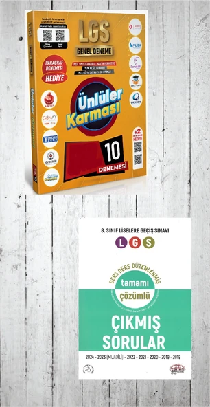Ünlüler Karması 2025 LGS Genel Deneme 10 Yayın 10 Deneme-Ders Ders Tamamı Çözümlü Çıkmış Sorular ürün görseli 1
