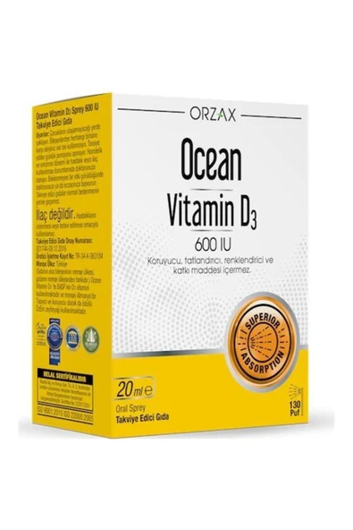Ocean Vitamin D3 600 IU Oral Sprey 20 ml