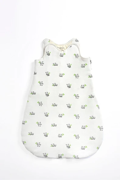 SAFEMOM Bebek Uyku Tulumu - Elyaf Dolgulu - %100 Pamuk Penye Kumaş, Yandan Açılır, Fermuarlı - 6