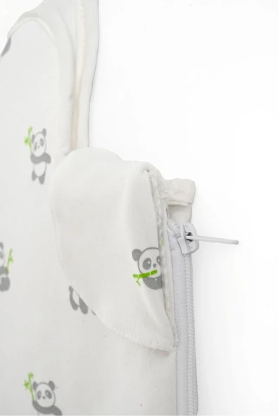 SAFEMOM Bebek Uyku Tulumu - Elyaf Dolgulu - %100 Pamuk Penye Kumaş, Yandan Açılır, Fermuarlı - 4