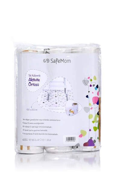 SAFEMOM Bebek Çocuk Tek Kullanımlık Kağıt Aktivite Örtüsü - Mama Sandalyesi Örtüsü - Dinazorlar - 3