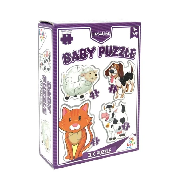 Çocuk NessiWord LC7224 Laço Kids Baby Puzzle - Hayvanlar / 2+3+4+5 Parça Puzzle / +1 yaş