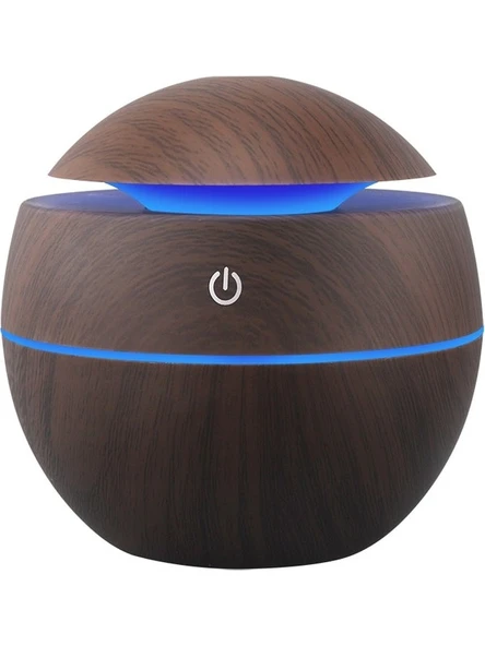 Ahşap 130ML Hava Nemlendirici - Koyu Kahverengi (Yurt Dışından)