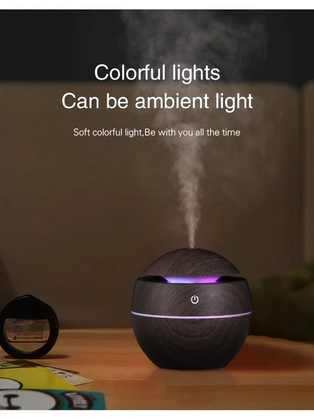 Ahşap 130ML Hava Nemlendirici - Koyu Kahverengi (Yurt Dışından) - 2