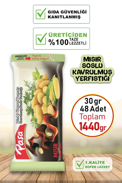 Kavrulmuş Mısır Soslu Yer Fıstığı 30 gr X 48 Adet (1440 gr)