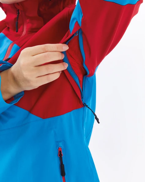 Mapamyumco Windbreaker Kadın Ceket-MAVİ-KIRMIZI - 10