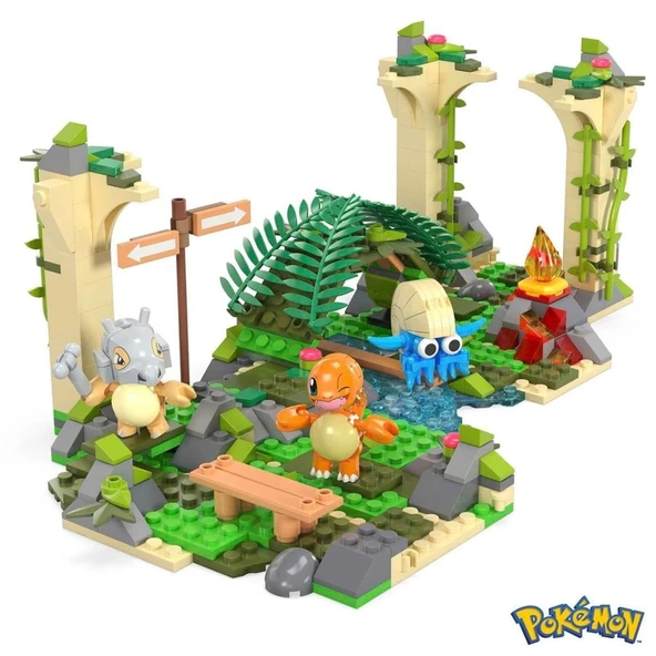 Çocuk HDL86 MEGA™ Pokémon™ Jungle Ruins - Adventure Builder Antik Kent Seti 464 parça +7 yaş - 2