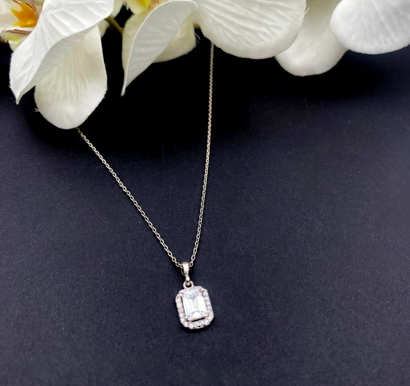 925 Ayar Gümüş (Silver) Kadın Kolye - 1