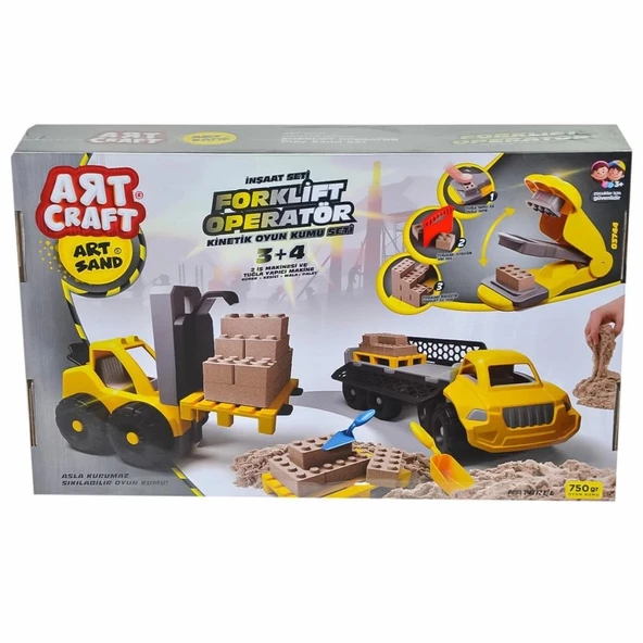 Çocuk 03744 Artstand Forklift Operatör Kum Set - Fen Toys