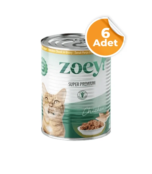 Zoey Tavuklu Yetişkin Kedi Konserve Maması 400 gr x 6 Adet - 2